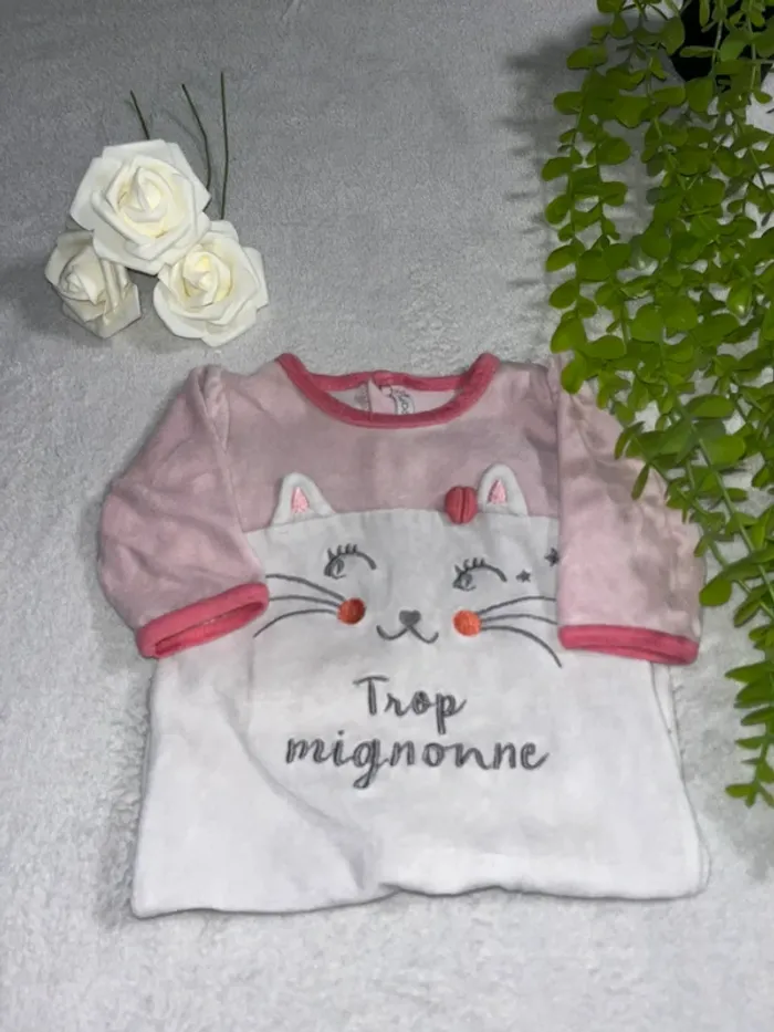 Pyjama 1 pièce à longue manche bébé fille