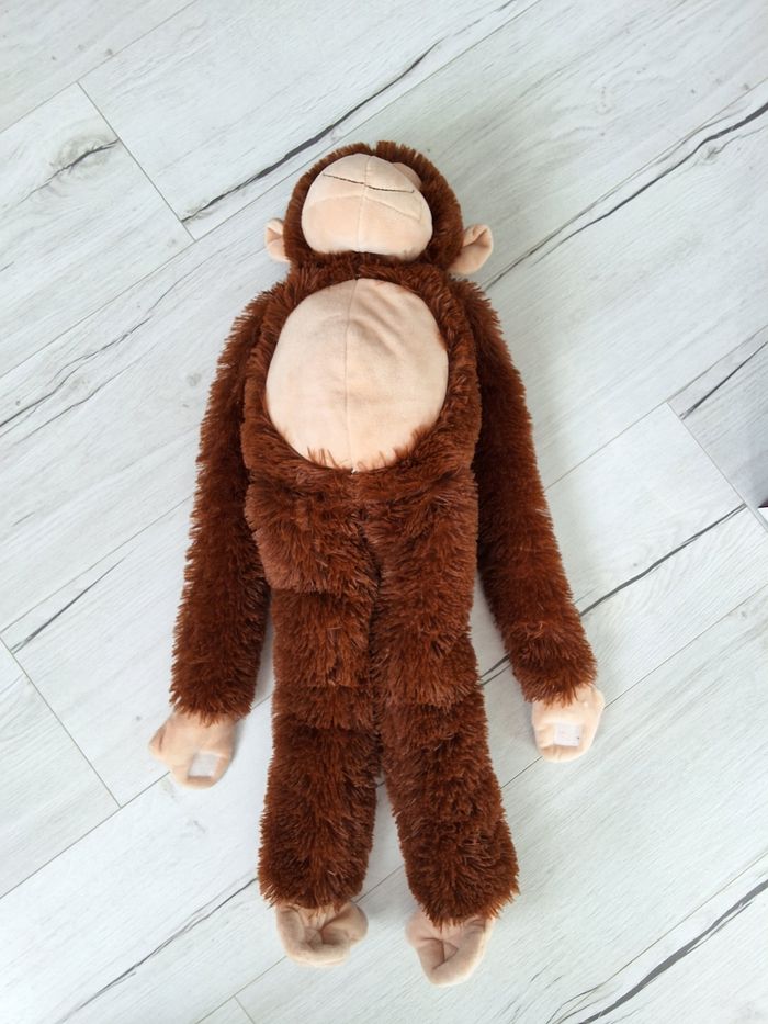 Grande peluche singe 73 cm de hauteur avec scratchs aux mains et pieds - photo numéro 3