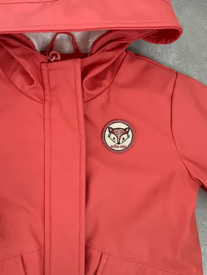 Imperméable/Veste de pluie « Milla Star » corail taille 98 cm - photo numéro 3