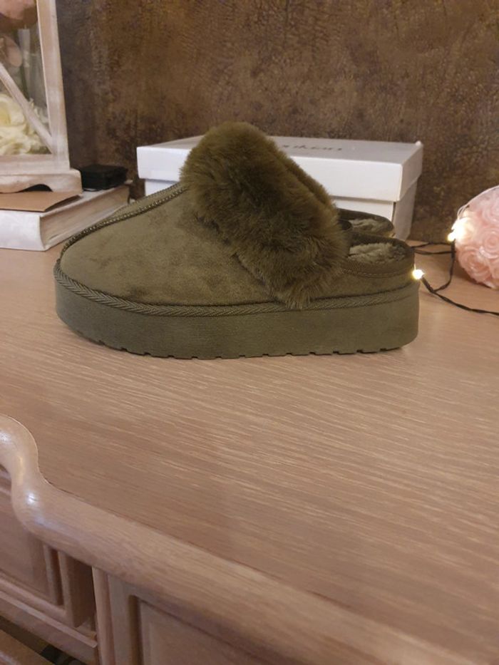Bottines / chaussons vert armée Manoukian t39 - photo numéro 5