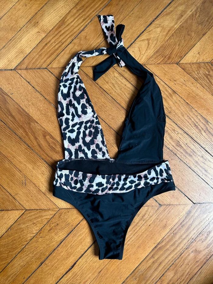 Neuf sublime maillot de bain 2 pièces léopard T36 - photo numéro 3