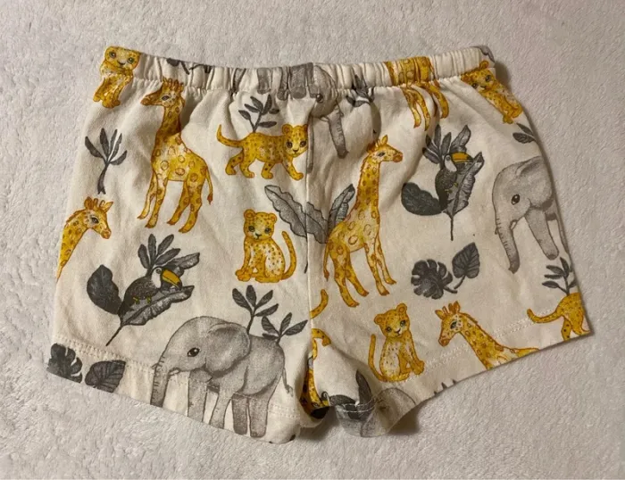 Short savane palmier/éléphants 6 mois H&M Bébé garçon - photo numéro 3