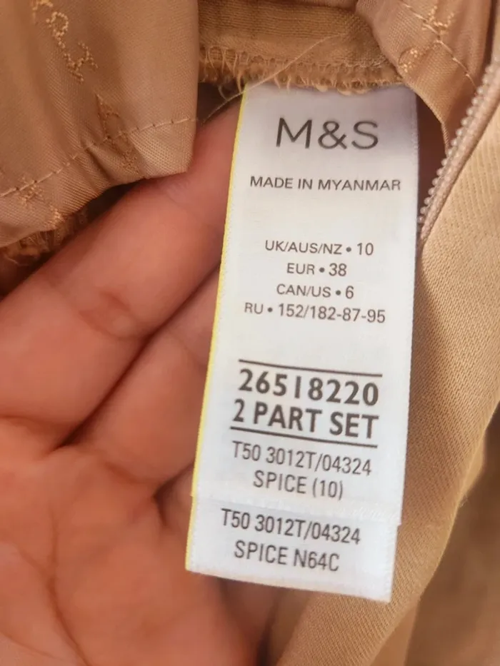 Combinaison beige or Autograph – Taille 38 Neuve avec étiquette - photo numéro 7