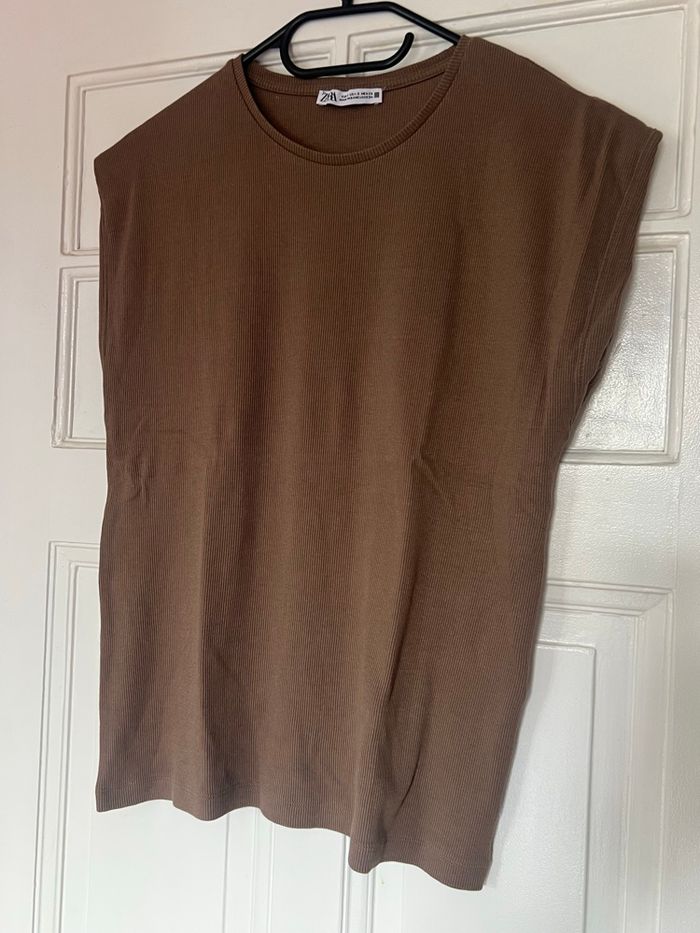 Haut Zara camel taille S - photo numéro 5