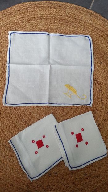 lot de 3 petites serviettes de table