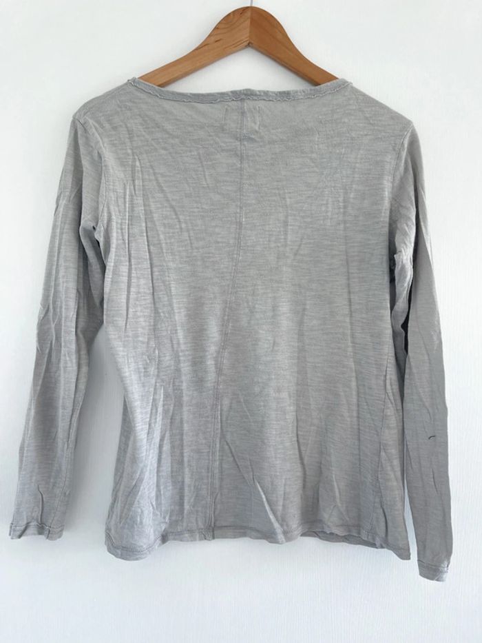 Haut manches longues gris Zara - photo numéro 5