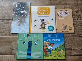 Lot de 5 livres rigolos "caca prout"