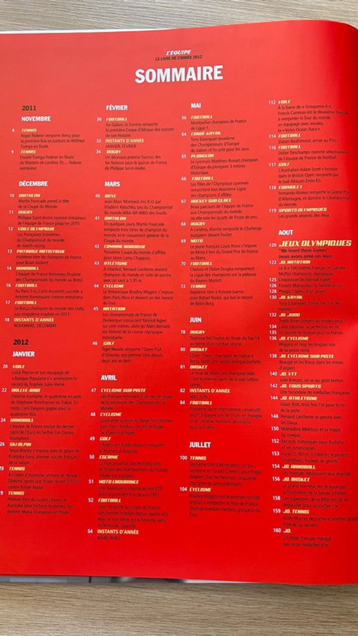 Livre de l’année 2012 L’équipe - photo numéro 2