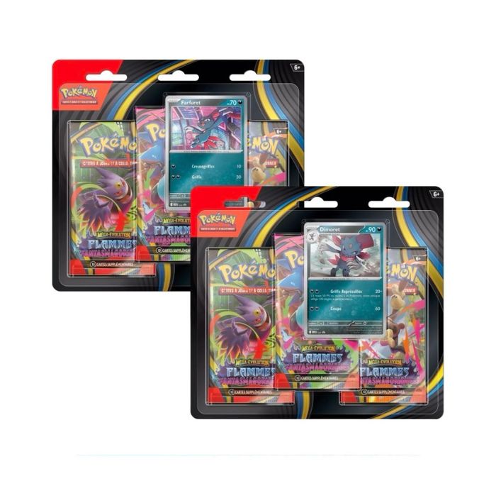 Carte Pokemon Tripack ME02 Flammes Fantasmagoriques Neuf scellé