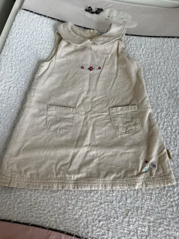 Robe beige velour 12 mois