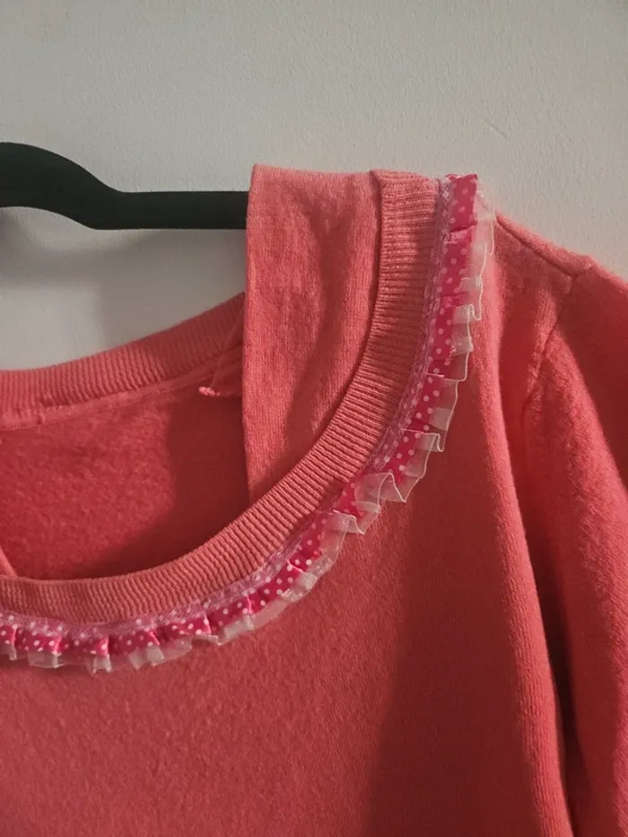 Pull rose vintage col Claudine en laine Mérinos T.38 - photo numéro 2