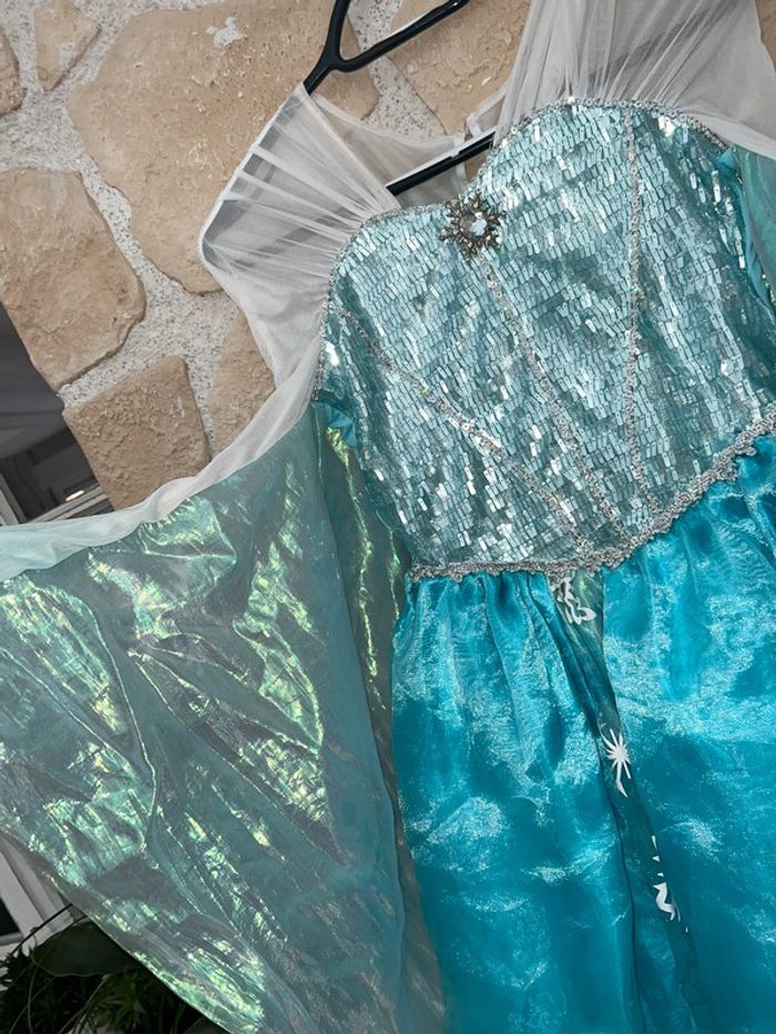 Lot ensemble Disney store 11-12 ans 11 12 robe tresse perruque gants la reine des neiges Elsa - photo numéro 7