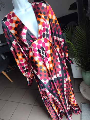 Robe longue satinée