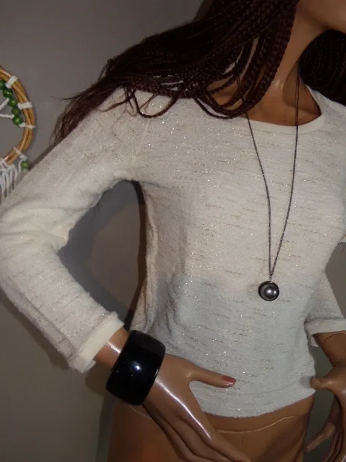Pull blanc - photo numéro 3
