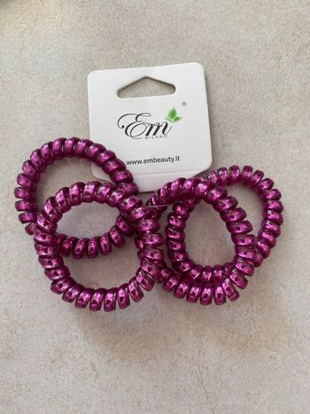 Elastique fille lot de 4 violet