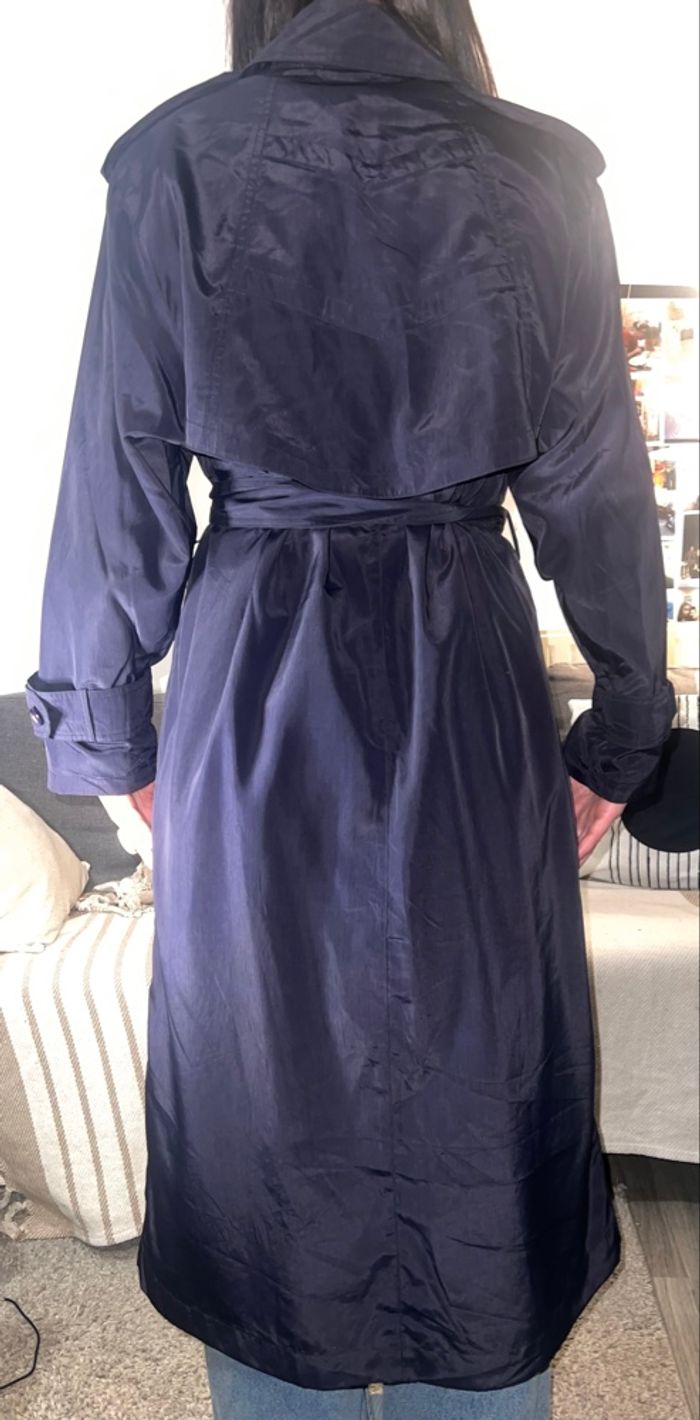 Trench bleu marine vintage - photo numéro 2