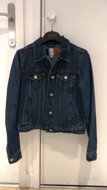 Veste / blouson en jean bleu foncé