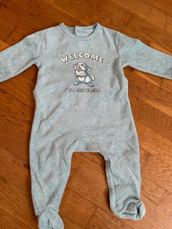Pyjama velours panpan 6 mois