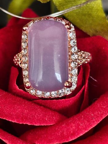 Bague avec sa pierre et zirconium en acier inoxydable