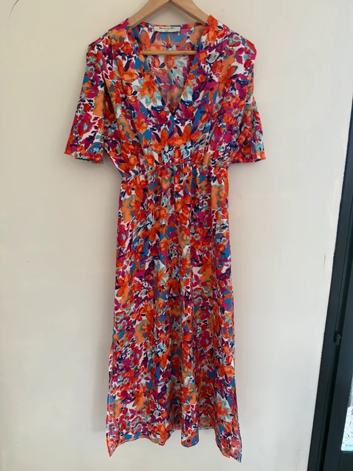 Robe longue fleurie
