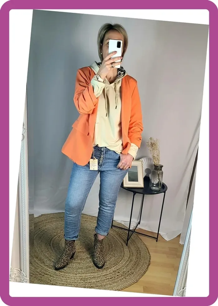 Blazer manches froncées, NEUF avec étiquette - photo numéro 2