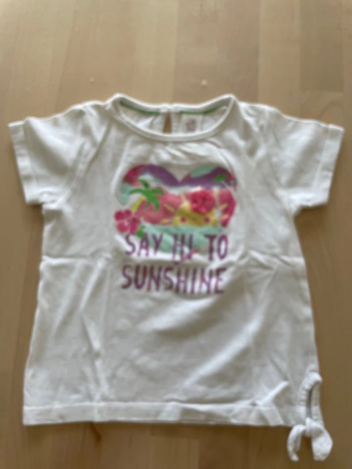 Lot de 9 tee shirt MC fille 12 mois multimarque - photo numéro 2