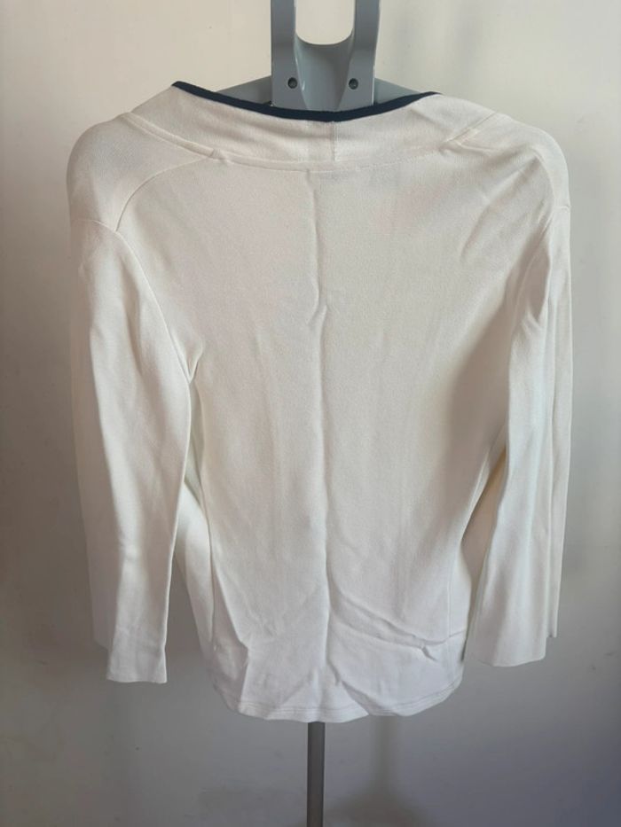 T-shirt en col V Claudius taille L/Xl blanc vintage - photo numéro 11