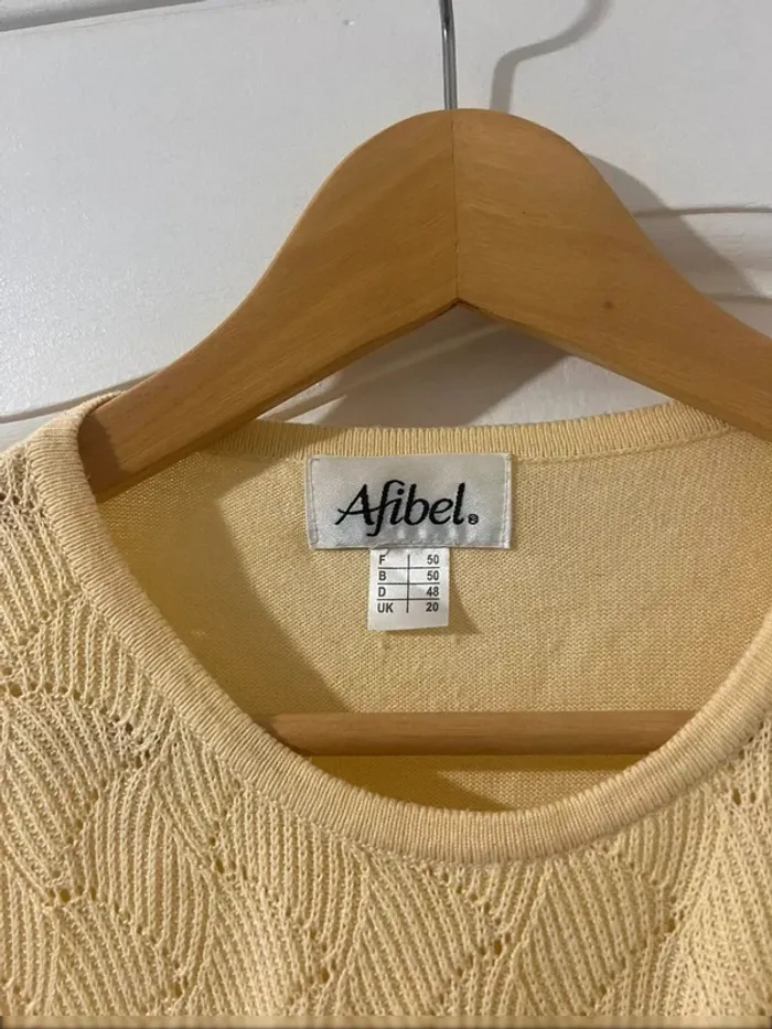 Haut vintage jaune - taille 50 ou M/L (oversize) - neuf - photo numéro 3