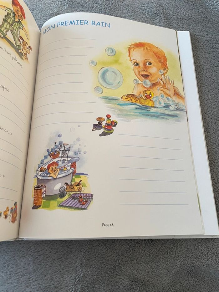 livre le roman de bébé : livre de naissance pour garçon - photo numéro 6