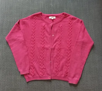 Gilet tricot fin rose Catimini 8 ans