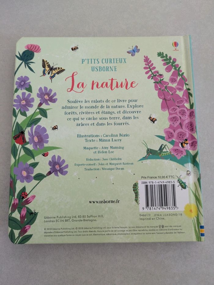 Livre collection les p'tits curieux Usborne La nature - photo numéro 2