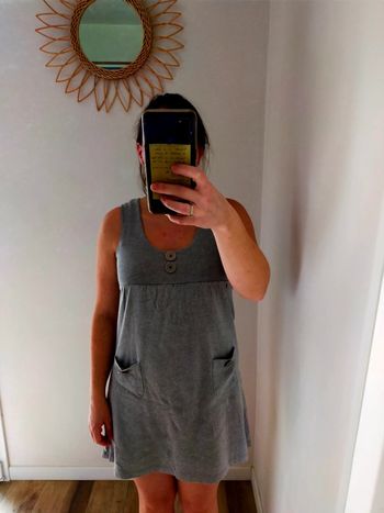 Robe grise courte 3 suisse