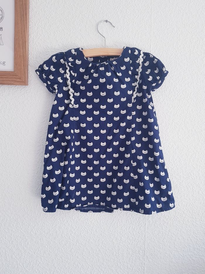 Next - Robe manches courtes - Motifs : chats (18 mois)