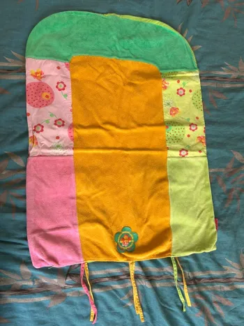 Housse / drap / protège matelas à langer papillon et fleurs moulin roty