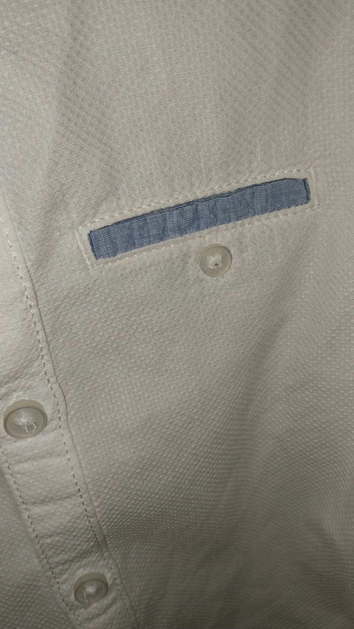 Chemise col mao/ tunisien blanche 100%coton Obaibi neuve 12 mois - photo numéro 8