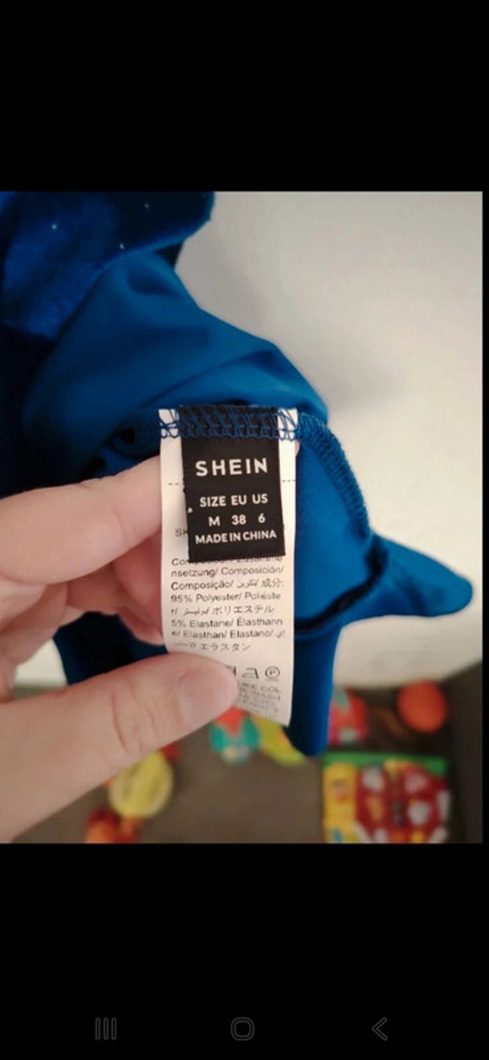 Robe bleue pailleté près du corps 38 - photo numéro 3