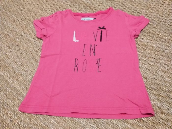 T shirt rose Jean Bourget 6 ans