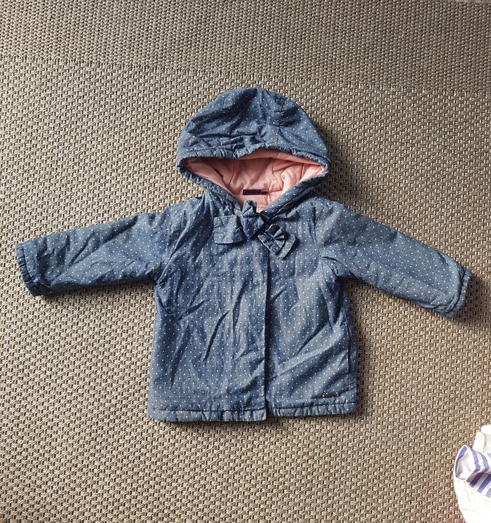 Manteau à capuche mi saison fille - 18 mois - photo numéro 2