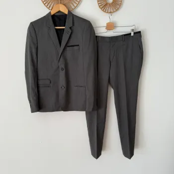 Costume homme The Kooples gris 100% laine, taille 48