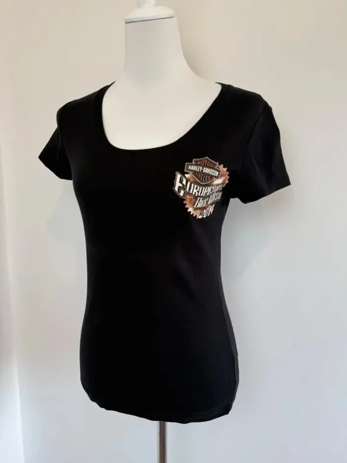 T-shirt Harley Davidson femme noir taille S - photo numéro 3