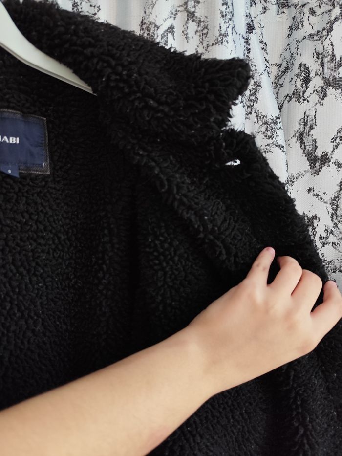 Veste noire en jean et doublure épaisse Homme taille S - photo numéro 7