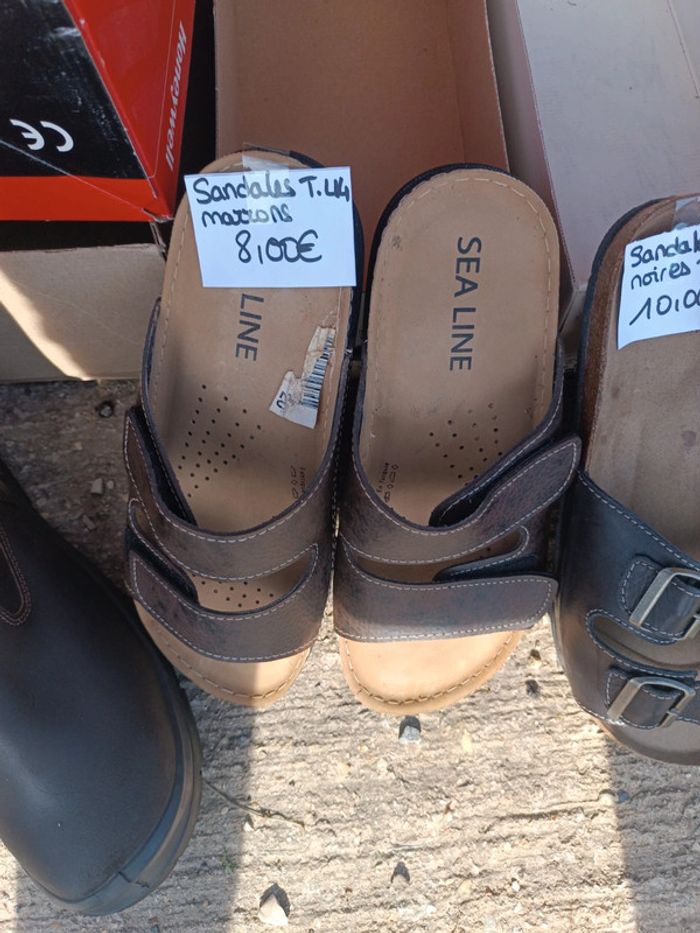 Mules cuir marron Sea Line 44