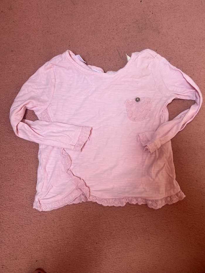 2 t-shirt  rose fille 2/3 ans - photo numéro 2