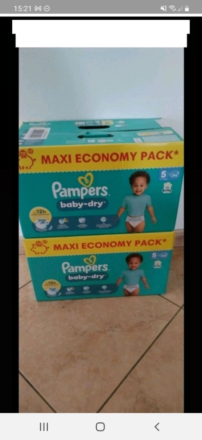 188 couches Pampers Baby Dry Taille 5 - photo numéro 2