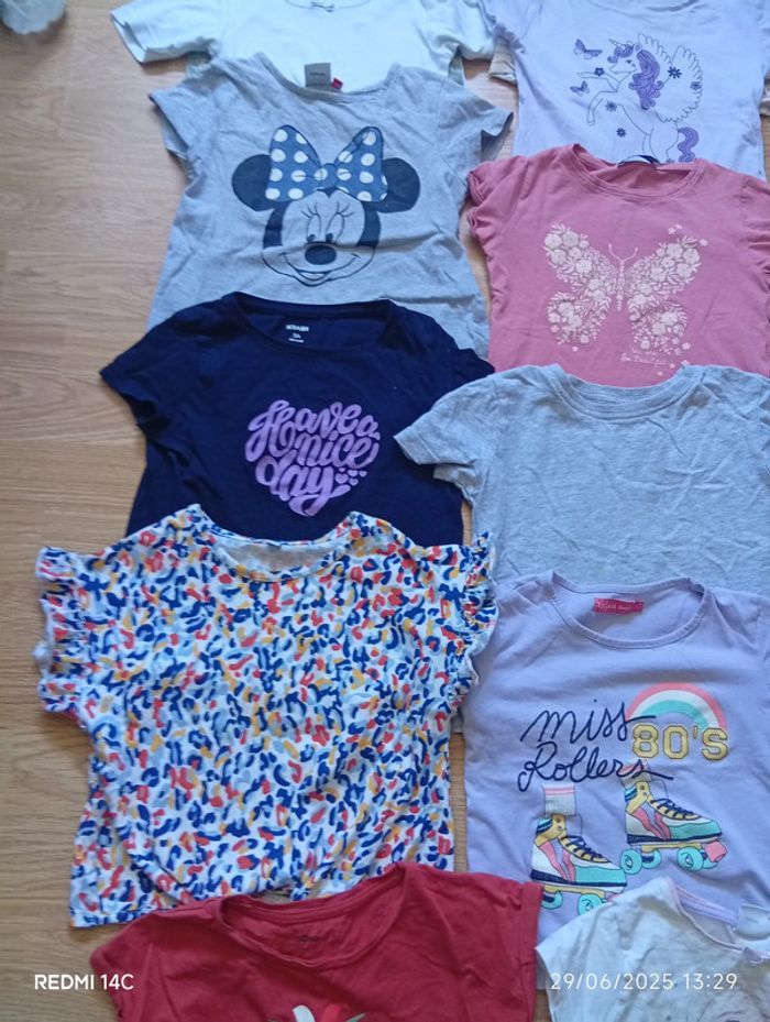 Lot 12 t shirt fille 5ans - photo numéro 5