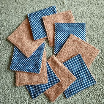 10 lingettes lavables 12x12 cm 