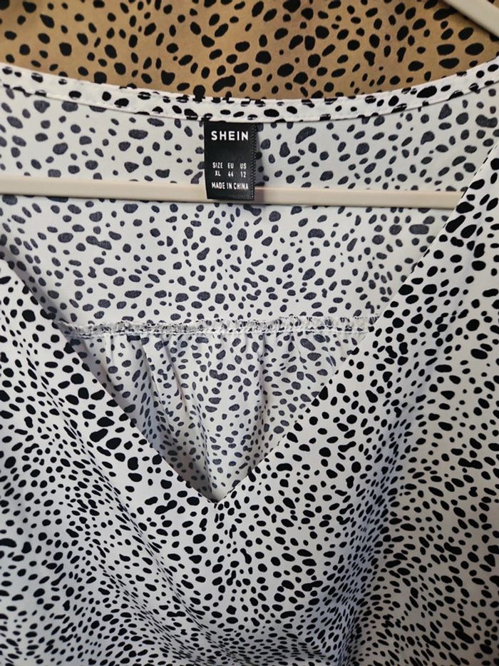 Lot 2 blouses shein 44 imprimé confetti - photo numéro 2