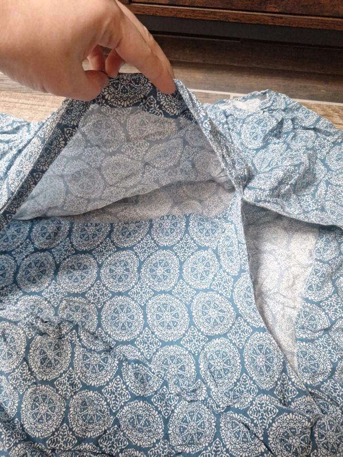 Robe grossesse bleu motif - photo numéro 3