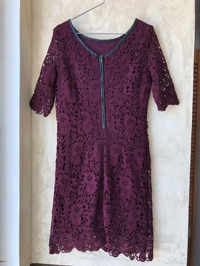 Robe dentelle bordeaux La Redoute 38 - photo numéro 3