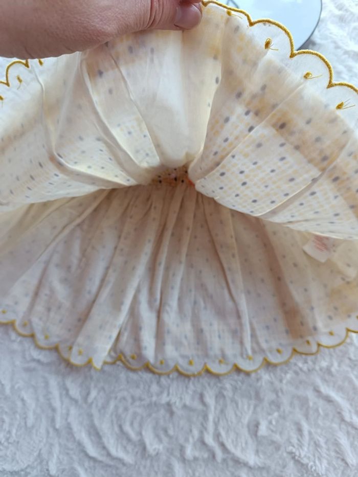 Jupe neuve avec étiquette Fille 6 mois Marèse très chic 100% coton - photo numéro 9